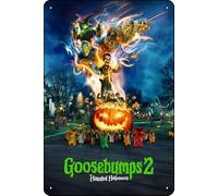 Goosebumps 2: Haunted Halloween (2018) Movie Poster Movie Vintage Tin Poster Metal Tin Sign Art Plaque Sign For Bar Restaurant Garage Cafe Wall Decor 8 x 12 Inch