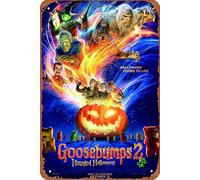 Goosebumps 2 Haunted Halloween Movie Plaque Poster Metal Tin Sign 8" x 12" Vintage Retro Wall Decor
