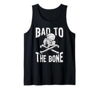 Goosebumps Bad to The Bone Grinning Skeleton & Cross Bones Tank Top