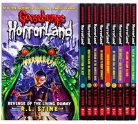 Goosebumps Horrorland Series Collection R L Stine 10 Books Set (Revenge Of The Living Dummy, Dreep From The Deep, Monster Blood For Breakfast, Haunted ... Say Cheese, Camp Slither, Strange Powers)