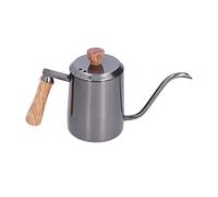 Gooseck kettle, precise portion, poured with long hydroelectric induction for coffee tea, 600 ml of stainless steel, tote to camp in the home (Gris)
