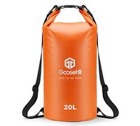 Goosehill Waterproof Dry Bag, 5L 10L 20L Roll Top Dry Sack with 2 Detachable Straps, Waterproof Bag for Boating Hiking Camping Kayaking Canoeing Swimming Snowboarding Paddle Board