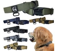 GOOSEMAN’S Gear - Dog Collar Medium and Large Breed - Military Grade Buckle - Made with Select U.S.-Made Components - (Navy Blue, Large)