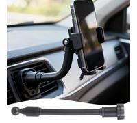 Gooseneck Ball Mount Adapter 17mm Female To Male Ball Mount Adapter | Flexible Extension Arm For Car Phone Holder, GPS, Tablet Stand, 360° Rotatable Bracket Connector For Dashboard Vent Cup Mount