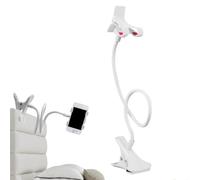 Gooseneck Cell Phone Holder, Gooseneck Cell Phone Holder for Bed,360 Adjustable Lazy Phone Clamp,Multipurpose Overhead Cell Phone Clamps Prong Arm Mount for Kitchen