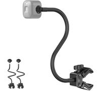 Gooseneck Clamp Camera Mount 1/4"-20 Screw with Adapters for Handlebar,Cross Bar,Shelf,Tabletop,Tube,Compatible with Blink Outdoor 4 (4th Gen) /XR /XT3 (3rd Gen) /XT2 /XT/Mini/Mini 2,2 Pack Black