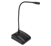 Gooseneck Desktop Microphone, Capacitive Conference Mic with Mechanical Self Lock On Off Water Withstand Head and Weighted Base Wired Push to Talk Desk Mic