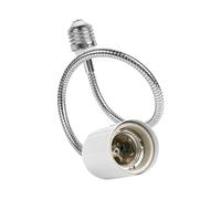 Gooseneck E27 Bulb Extender Adapter, Ceramic Screw Base Lamp Holder for Kitchen and Bathroom Lighting Fixtures