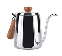 Gooseneck Kettle, Pour Over Coffee Kettle Tea Pot for Stove Top Stainless Steel Wooden Handle Drip Coffee Pot Long Gooseneck Spout (600ml)