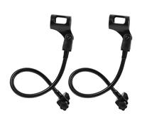 Gooseneck Mic Clamp 2pcs Universal Iron Stand Black