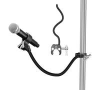 Gooseneck Microphone Stand, 19.69" Flexible Adjustable Arm with Super Crab Clamp Mic Clip, 3/8"-16 to 5/8"-27 Adapter Mount, Compatible with Shure/Fifine/AT2020/Pyle/Blue Snowball/Razer