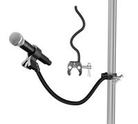 Gooseneck Microphone Stand, 50 cm Flexible Adjustable Arm, Heavy-Duty Crab Clamp, Mic Clip, 0.95-40.6 cm Fit, 5/8 Inches-27 Adapter Mount, Universal Compatibility
