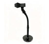 Gooseneck Microphone Stand Desk Mount for Podium,Clip On Microphone Stand,Adjustable,Portable,Long Arm,Flexible Wireless Mic Holder with Clip, in Black