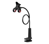 Gooseneck Phone Holder - Adjustable Mobile Phone Stand, Flexible Long Arm Mount, Clamp Clip | Overhead Desk Headboard Mobile Phone Holders on Bedside Table for Hands-Free Video Call