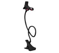 Gooseneck Phone Holder, Flexible Lazy Arm Phone Holder for Bed, Adjustable Bed Phone Holder with Non Slip Clip, Overhead Cell Phone Clamp Mount for Bed Desk All Cellphone