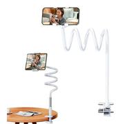 Gooseneck Phone Holder - Flexible Lazy Arm Stand | Tablet Clamp Mount | 360° Rotation, 80cm/31.4in Long Arm, For Bed Desk Table, Compatible With 4-10.5in Phones Tablets, Live Streaming