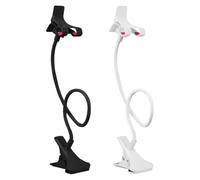 Gooseneck Phone Holder For Bed | 2 Pieces Flexible Lazy Arm Cell Phone Holder | Adjustable Bed Phone Holder With Clip | Long Arm Lazy Mobile Phone Gooseneck Stand