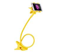 Gooseneck Phone Holder For Bed Flexible Holder For Bed Universal Flexible Lazy Arm Desk, 360 Overhead Phone Mount Clip With Iphone 16 15 14 13 12 11 Series, Xs Xr, Samsung, 4-7” Cellphone (YE)