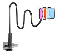 Gooseneck Phone Holder for Bed, Flexible Lazy Arm Cell Phone Stand Holder 360 Adjustable Clamp Bracket Mount Desk for iPhone 14 Pro Max Plus 13 12 Pro Max Mini 11 Pro Xs XR X 8 Samsung S22 S21