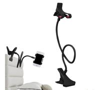 Gooseneck Phone Holder for Bed | Flexible lazy mobile phone clamp clip for desk, multi-function gooseneck long arm stand Wider fit for bed surveillance movie Phpeople up to 3.5 inches wide narrow