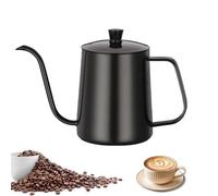 Gooseneck Pour Over Coffee Kettle 600 ML/ 20 OZ Stainless Steel Hand Drip Coffee Pot with Long Narrow Spout Hand Drip Kettle (Black)