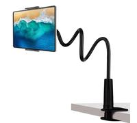 Gooseneck Tablet Holder, Adjustable Flexible Arm 360° Clip Tablet Stand, Kindle Holder For Reading In Bed, Tablet Arm For 4.0~10.5" ipad Air Mini, Galaxy Tabs, iphone, Switch, Kindle Fire, Etc