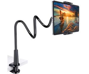 Gooseneck Tablet Holder Stand for Bed: Tryone Adjustable Flexible Arm Tablets Mount Clamp on Table Compatible with iPad Air Mini | Galaxy Tabs | Kindle Fire | Switch or Other 4.7-10.5" Devices