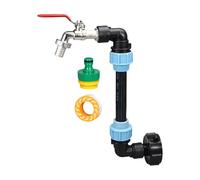 Gooseneck Tanks Adaptors with Outlet Valves Barrels Connectors Home Gardens Irrigation Water Enduring IBC Barrels Fitting