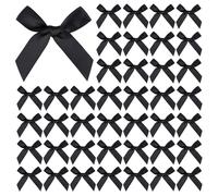 Gootaimi 100 PCS Black Bows, 3 Inch Black Bow for Party Decorations, Small Bows for Crafts, Gift Wrapping Bow, for DIY Sewing, Flowers Bakery Wrapping, Wedding Birthday Christmas Decorations