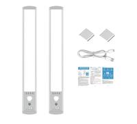 GOOTHDY 24Cm Attractive LED Night Light with Triggering Three Lighting Settings Fingerprint Dimming for Table Cabinet Bedroom Rechargeable Attractive Beneath Lighting with Touch Dimming