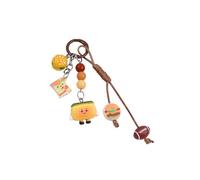 GOOTHDY Appetizing Molded Keychain Mixture Rosin Bag Charm Thin Decorative Present for Kids Adults Lovely Hamburger Keychain