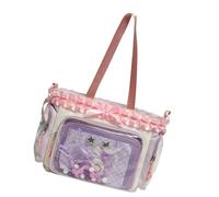 GOOTHDY Modern Clear Unisex Crossbody Bag with Large Compartment Elegant for Work Travel Costuming Incidents PU Crossbody Bag