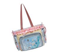 GOOTHDY Modern Clear Unisex Crossbody Bag with Large Compartment Elegant for Work Travel Costuming Incidents PU Crossbody Bag