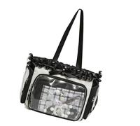 GOOTHDY Modern Clear Unisex Crossbody Bag with Large Compartment Elegant for Work Travel Costuming Incidents PU Crossbody Bag