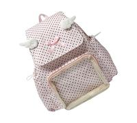 GOOTHDY Modern Transparent Backpack Dot Decors Large Capacity Organizational Design Adjustable Strap for Daily Use Clear Book Bag