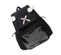 GOOTHDY Modern Transparent Backpack Dot Decors Large Capacity Organizational Design Adjustable Strap for Daily Use Clear Book Bag