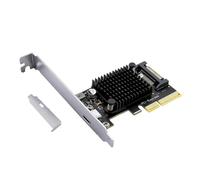 GOOTHDY Profile PCIe Type-C Expansion Board | 20Gbps Desktop Adapter, PCIe, Large File Workflow, Single Back Port, Cooling Heatsink, Extra Bracket Pack