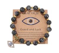 GOOTHDY Sophisticated Rose Equid Stone Sphere Malocchio Charm Modifiable Mixture Bangle Excellent for Multiple Instances Mysterious Devil Organ of Sight Hand Chain