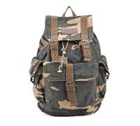 Gootium Canvas Backpack - Vintage Outdoor Rucksack Travel Day Pack, Camouflage