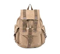 GOOTIUM Canvas Backpack - Vintage Outdoor Rucksack Travel Day Pack, Khaki