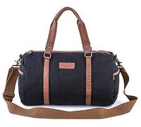 Gootium Canvas Duffel Bag - Classic Duffle Weekender Travel Gym Tote, 28L, Black