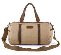 Gootium Canvas Duffel Bag - Classic Duffle Weekender Travel Gym Tote, 28L, Khaki