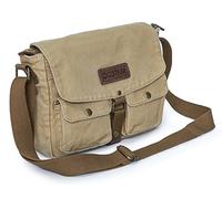 Gootium Vintage Canvas Messenger Bag Men’s Crossbody Bag, Khaki