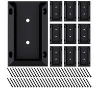 Goovilla Deck Railing Bracket Connectors, 2x4 Brackets for Railing Wood Lumber Post, 10 PCS Sturdy Nylon Deck Rail Bracket with 60 PCS Coating Screws for Wooden Stair Fence Railings Handrail, Black
