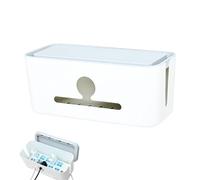 Goowafur Cable Organizer Box | Tidy Storage Management for Plug Board,Large Capacity Desktop Wire Protector Power Outlet Holder Box for Meeting Room