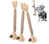 Goowafur Chew Toys for Cats - 3X Grinding Teeth Rods - Kitten Lick Toys, Wooden Tooth Stick Cat Game for Teeth Cleaning, Increase Appetite