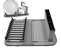 Goowafur Dry Mats for Kitchen Dishes,Detachable Space Saving Storage Organizer,Dish Racks for Kitchen Counter - for Counter Mug Plate Tableware Pots Pans Home Apartment Restaurant Farmhouse