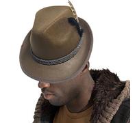 Goowafur German Alpine Hat, Soft Bavarian Alpine Hats for Adult, Men Women Oktoberfest Costume for Role, Cosplay, Halloween