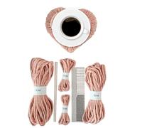 Goowafur Macrame Coasters Kit,Fashion Macrame Boho Coasters - Coaster Knitting Set, Handwoven Table Decor for Beginners Kids Sewing, for Beginners Kids Adults