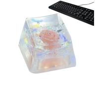 Goowafur Resin Keycaps | Resin Camellia Sa Profile Keycap | Shine Through Translucent, Replacement, Sa Profile, Esc Keycap for Mechanical Keyboard Eternal Flower Eternal Flower